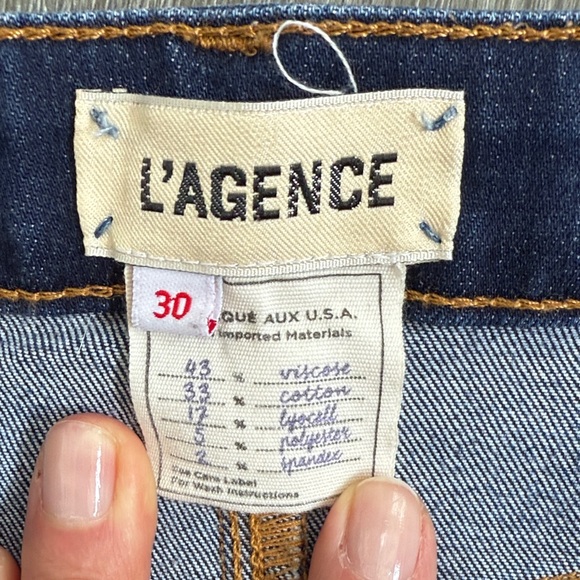 L’Agence Marguerite High Rise Skinny Women's Blue Denim Jeans Size 30 - Picture 4 of 7